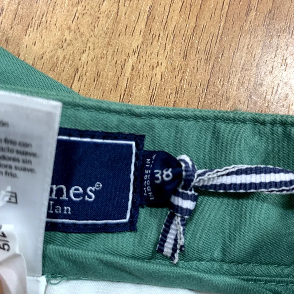 Vineyard Vines Shorts Mens 38 Green Flat Front Chino Classic Golf